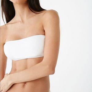 Forever 21 Ribbed Bandeau Bikini top